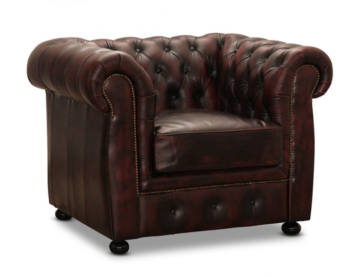 Liverpool Chesterfield Fåtölj Oxblod