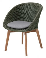 Peacock Stol Dark Green/Teak