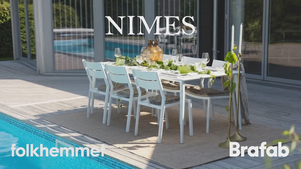 Nimes Matgrupp 78x78 cm ink 2st Karmstolar Svart