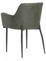 Rombo Karmstol Grönt Vintagekonstläder