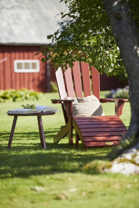 Tennessee Däckstol Inkl. Fotpall Oxidröd