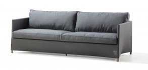 Diamond lounge 3-sits soffa grå Cane-Line Tex