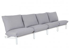 Blixt 4-sits soffa Vit/Grå