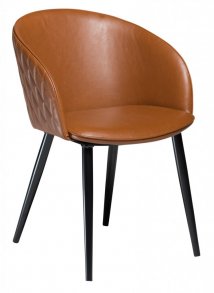 Dual stol karm ljusbrun konstläder vintage