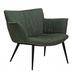 Join Fåtölj Lounge Grön Chair Sage green fabric w. black legs