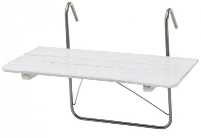 Balkongbord 50x80 cm Vit
