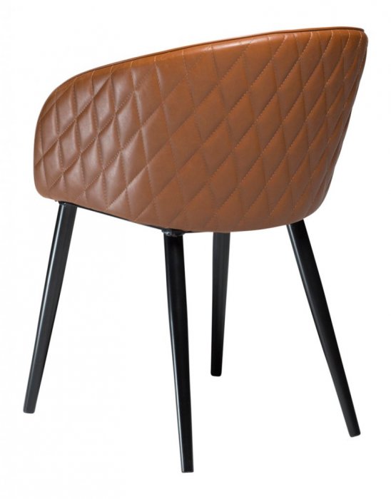 Dual stol karm ljusbrun konstläder vintage