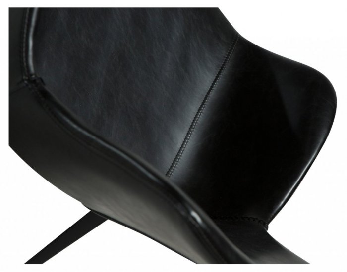 Hype karmstol svart vintage konstläder svarta ben