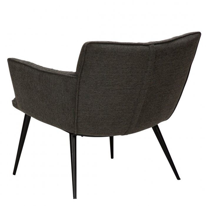 Join Fåtölj Svart Lounge Chair Crow black fabric w. black legs
