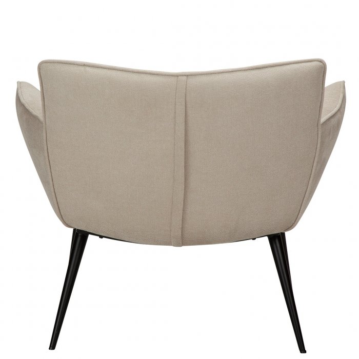 Join Fåtölj Lounge Chair Desert sand fabric w. black legs