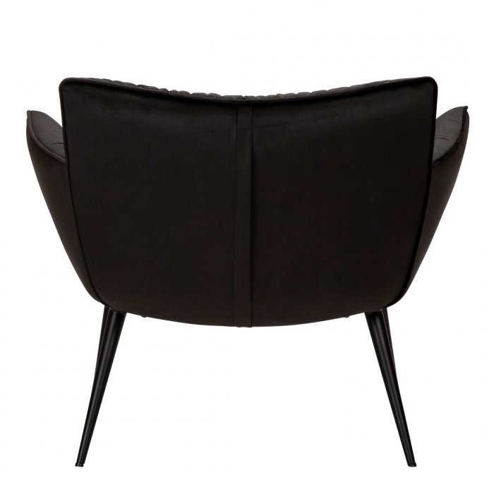 Join Fåtölj Lounge Chair Meteorite black velvet w. black legs