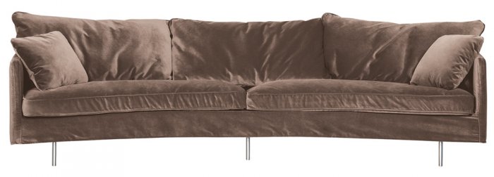 Julia 4-sits Svängd Soffa Big Cushions