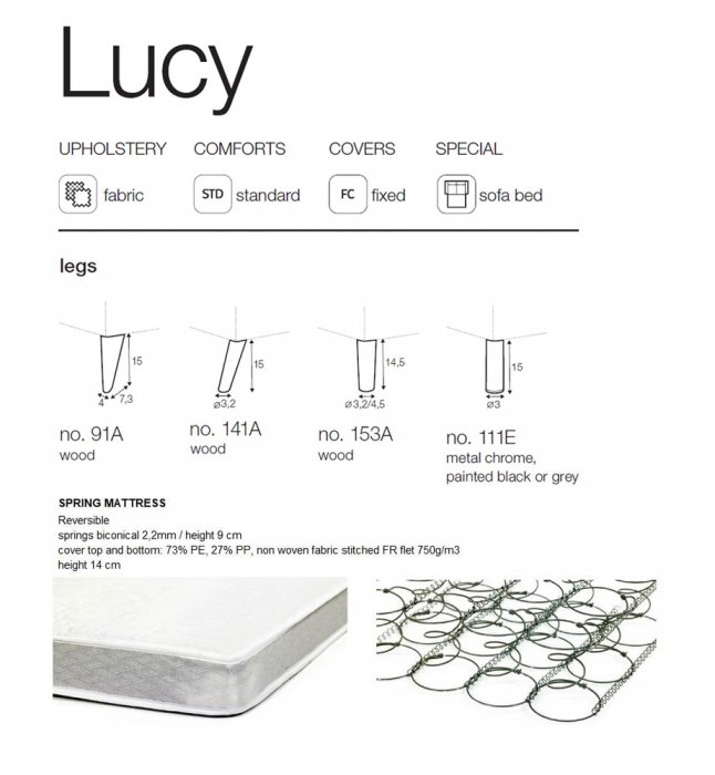 Lucy 4-sits Bäddsoffa