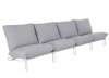 Blixt 4-sits soffa Vit/Grå