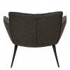 Join Fåtölj Svart Lounge Chair Crow black fabric w. black legs